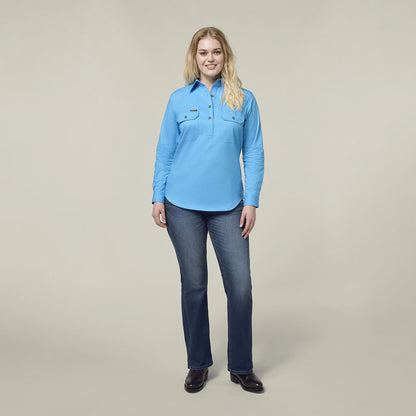 Hard Yakka Women'S Heritage Closed Front Drill Shirt (Y08399)