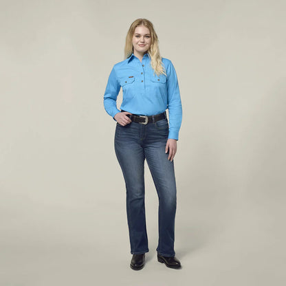 Hard Yakka Women'S Heritage Closed Front Drill Shirt (Y08399)