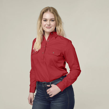 Hard Yakka Women'S Heritage Closed Front Drill Shirt (Y08399)