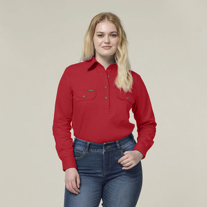 Hard Yakka Women'S Heritage Closed Front Drill Shirt (Y08399)