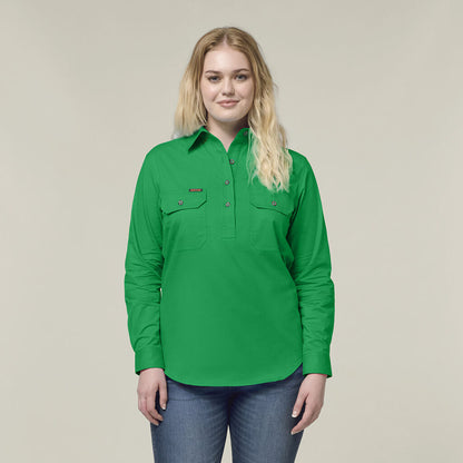 Hard Yakka Women'S Heritage Closed Front Drill Shirt (Y08399)