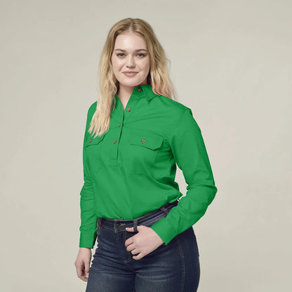 Hard Yakka Women'S Heritage Closed Front Drill Shirt (Y08399)