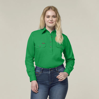 Hard Yakka Women'S Heritage Closed Front Drill Shirt (Y08399)