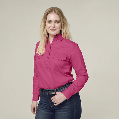 Hard Yakka Women'S Heritage Closed Front Drill Shirt (Y08399)