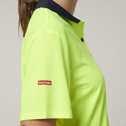 Hard Yakka Women's Short Sleeve Hi Vis Polo (Y08601)