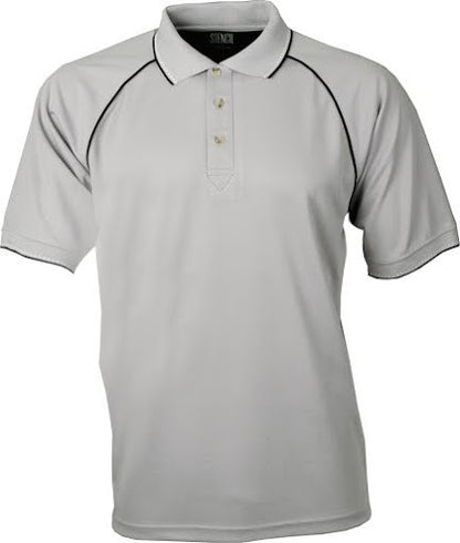 Stencil-Stencil Original Cool Dry Polo-Silver Grey/Navy/White / XS-Uniform Wholesalers - 2