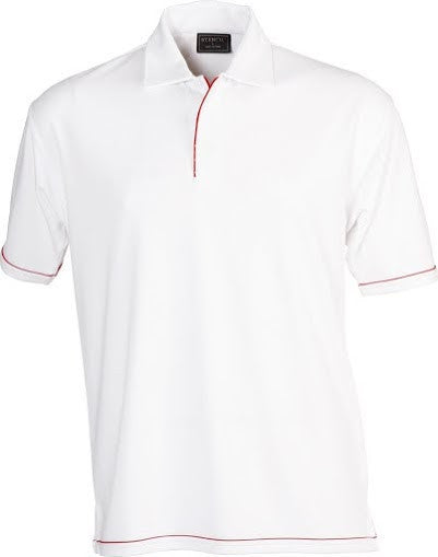 Stencil-Stencil Men's Cool Dry Polo-White/Red / S-Uniform Wholesalers - 1