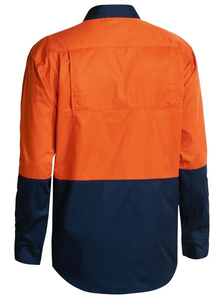 Bisley Hi Vis Cool Lightweight Drill Shirt - Long Sleeve (BS6895)