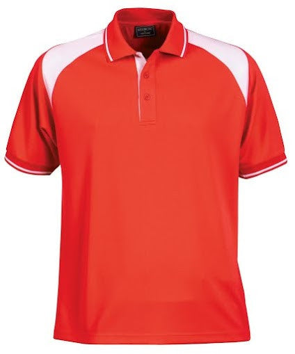 Stencil-Stencil Men's Club Cool Dry Polo-Red/White / S-Uniform Wholesalers - 6