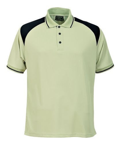 Stencil-Stencil Men's Club Cool Dry Polo-Sage Green/Navy / S-Uniform Wholesalers - 4