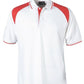 Stencil-Stencil Men's Club Cool Dry Polo-White/Red / S-Uniform Wholesalers - 1