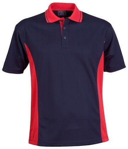Stencil-Stencil Men's Active Cool Dry Polo-Navy/Red / S-Uniform Wholesalers - 2