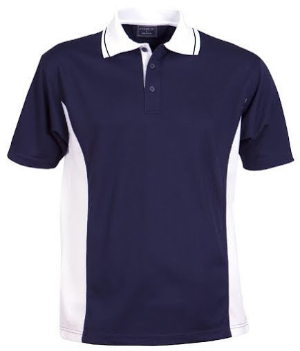 Stencil-Stencil Men's Active Cool Dry Polo-Navy/White / S-Uniform Wholesalers - 7