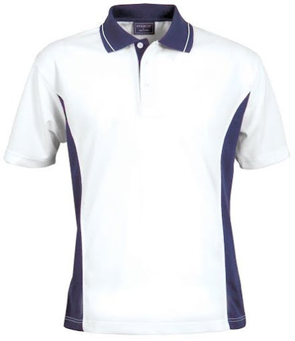 Stencil-Stencil Men's Active Cool Dry Polo-White/Navy / S-Uniform Wholesalers - 4