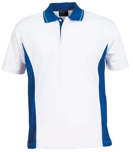 Stencil-Stencil Men's Active Cool Dry Polo-White/Royal Blue / S-Uniform Wholesalers - 3