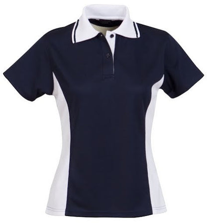 Stencil-Stencil Ladies' Active Cool Dry Polo-Navy/White / 8-Uniform Wholesalers - 6