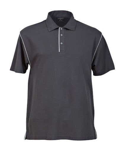 Stencil-Stencil Men's Bio-Weave Polo-Charcoal/Pale Blue / S-Uniform Wholesalers - 7