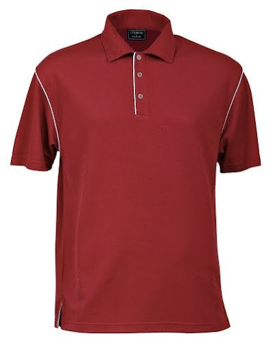 Stencil-Stencil Men's Bio-Weave Polo-Cherry/Pale Blue / S-Uniform Wholesalers - 3