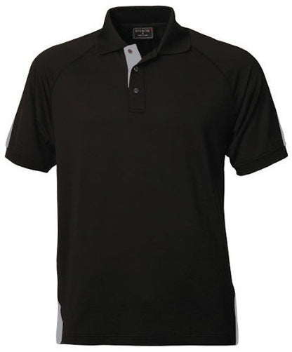 Stencil-Stencil Men's Team Polo-Black/Silver / S-Uniform Wholesalers - 6