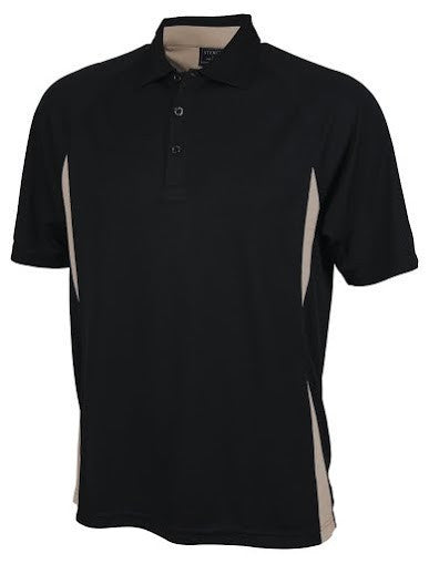 Stencil-Stencil Men's Arctic Polo-Black/Sandstone / S-Uniform Wholesalers - 3