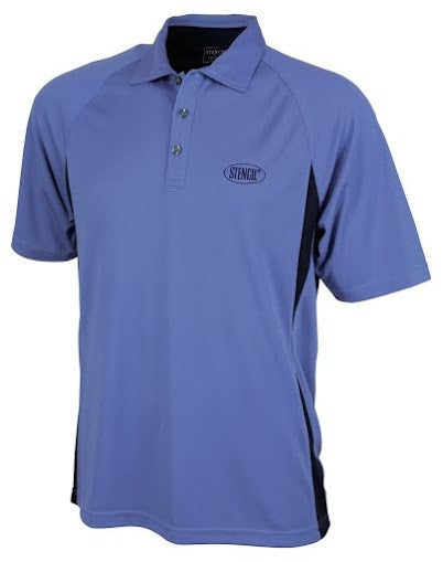 Stencil-Stencil Men's Arctic Polo-Dust Blue/Navy / S-Uniform Wholesalers - 4
