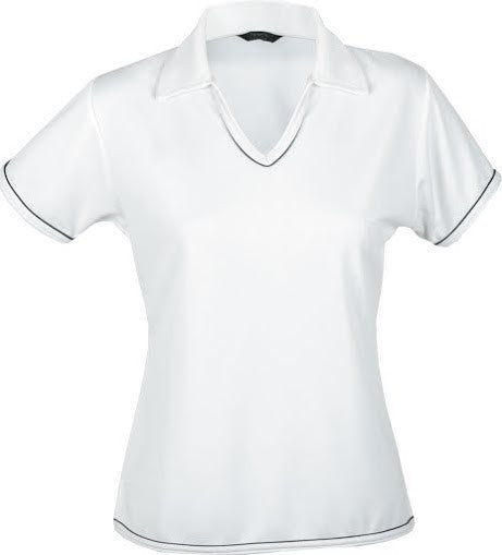 Stencil-Stencil Ladies' Cool Dry Polo 1st (12 Colour)-White/Navy / 8-Uniform Wholesalers - 3