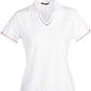 Stencil-Stencil Ladies' Cool Dry Polo 1st (12 Colour)-White/Red / 8-Uniform Wholesalers - 1