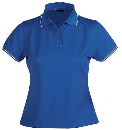 Stencil-Stencil Ladies' Lightweight C/D Polo-Royal Blue/White/Navy / 8-Uniform Wholesalers - 4