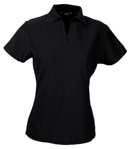 Stencil-Stencil Ladies' Solar-Lite Polo-Black / 8-Uniform Wholesalers - 12