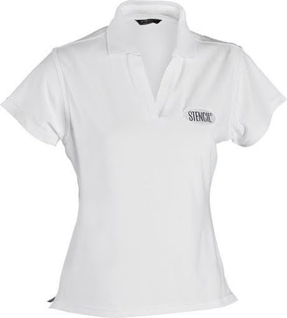 Stencil-Stencil Ladies' Solar-Lite Polo-White / 8-Uniform Wholesalers - 1