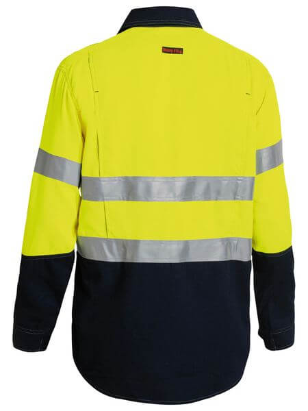 Bisley  Tencate Tecasafe® Plus Taped 2 Tone Hi Vis Fr Light Weight Vented Long Sleeve Shirt (BS8098T)
