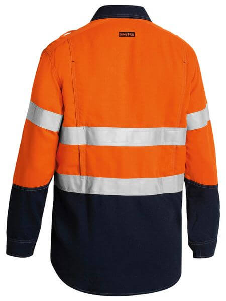 Bisley  Tencate Tecasafe® Plus Taped 2 Tone Hi Vis Fr Light Weight Vented Long Sleeve Shirt (BS8098T)