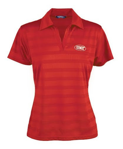 Stencil-Stencil Ladies' Ice Cool Polo-Red/Red / 8-Uniform Wholesalers - 6