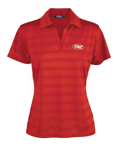 Stencil-Stencil Ladies' Ice Cool Polo-Red/Red / 8-Uniform Wholesalers - 6