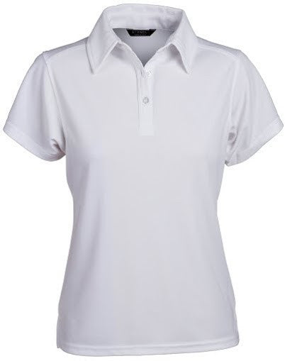 Stencil-Stencil Ladies' Glacier Polo-White / 8-Uniform Wholesalers - 1