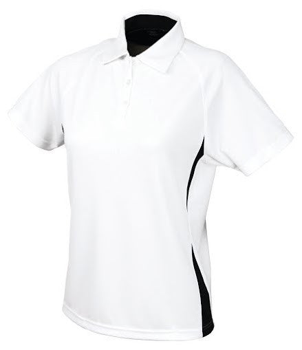 Stencil-Stencil Ladies' Arctic Polo-White/Navy / 8-Uniform Wholesalers - 1