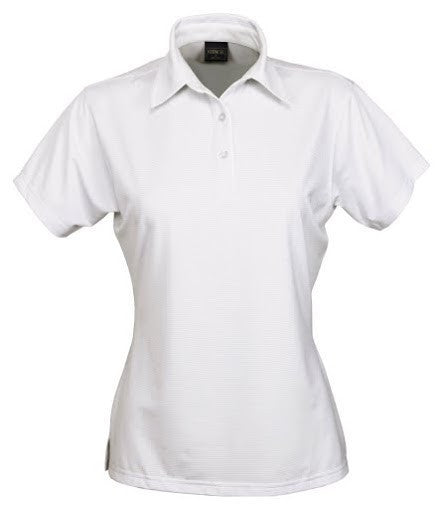 Stencil-Stencil Ladies' SilverTech Polo-White/Silver / 8-Uniform Wholesalers - 1