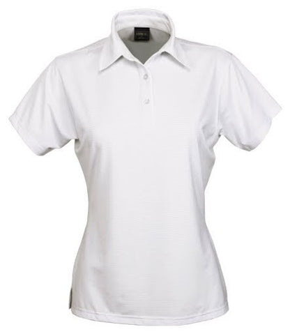Stencil-Stencil Ladies' SilverTech Polo-White/Silver / 8-Uniform Wholesalers - 1