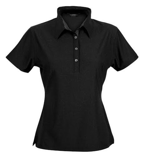 Stencil-Stencil Ladies' Argent Polo-Black(Indent Colour) / 8-Uniform Wholesalers - 1
