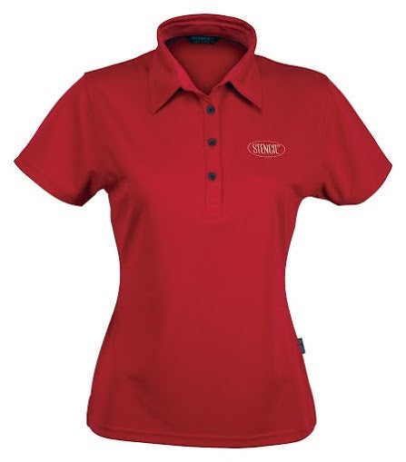 Stencil-Stencil Ladies' Argent Polo-Red(Indent Colour) / 8-Uniform Wholesalers - 8