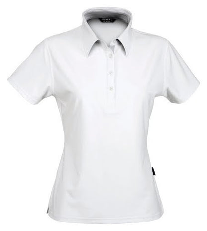 Stencil-Stencil Ladies' Argent Polo-White / 8-Uniform Wholesalers - 2