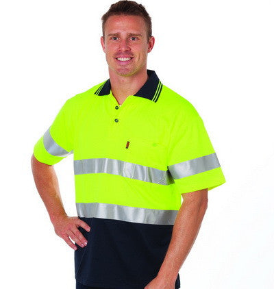 DNC HiVis Cotton Back S/S Polo with generic R/T (3717)