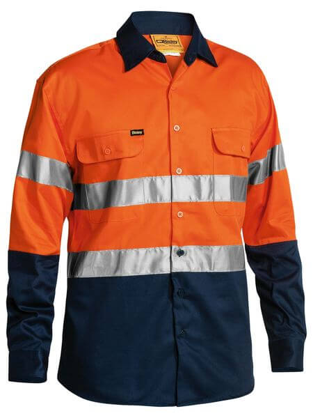 Bisley Taped Hi Vis Drill Shirt - Long Sleeve (BT6456