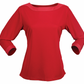 Stencil-Stencil Argent 3/4S Ladies Top-8 / Red-Uniform Wholesalers - 4