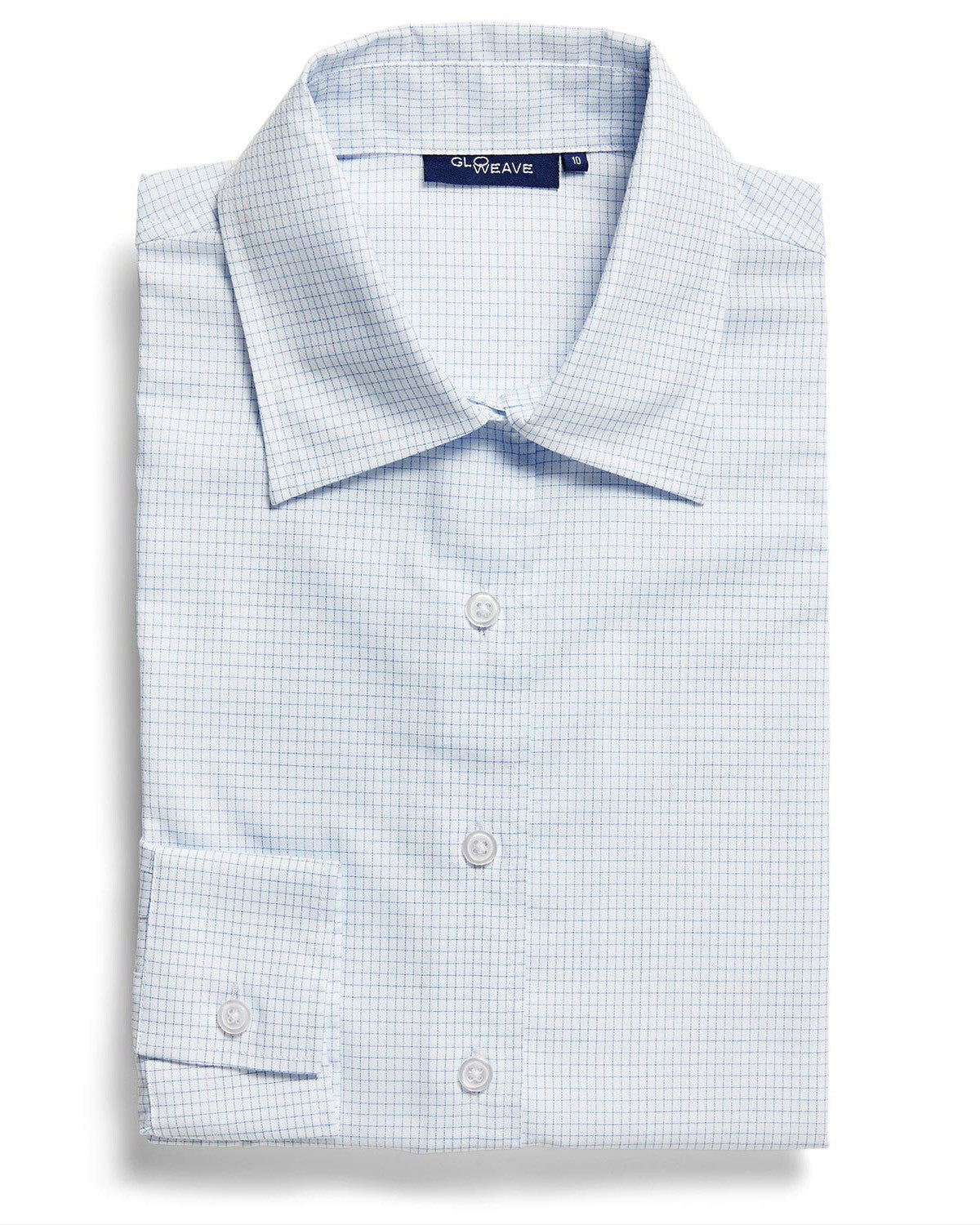 Gloweave Ladies Textured Mini Check Long Sleeve Shirt (1295WL)