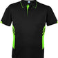 Aussie Pacific-Aussie Pacific Mens Tasman Polo( 1st 10 colors)-S / Black/Neon Green-Uniform Wholesalers - 3
