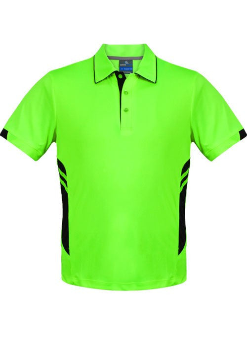 Aussie Pacific-Aussie Pacific Mens Tasman Polo( 1st 10 colors)-S / Neon Green/Black-Uniform Wholesalers - 8