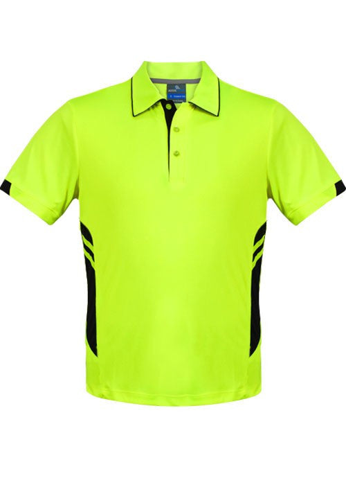 Aussie Pacific-Aussie Pacific Mens Tasman Polo( 1st 10 colors)-S / Neon Yellow/Black-Uniform Wholesalers - 11