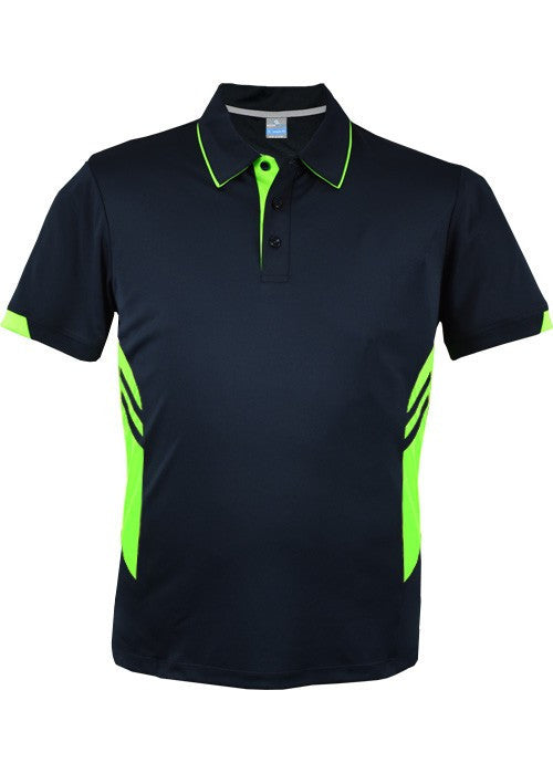 Aussie Pacific-Aussie Pacific Mens Tasman Polo( 1st 10 colors)-S / navy/Neon Green-Uniform Wholesalers - 6