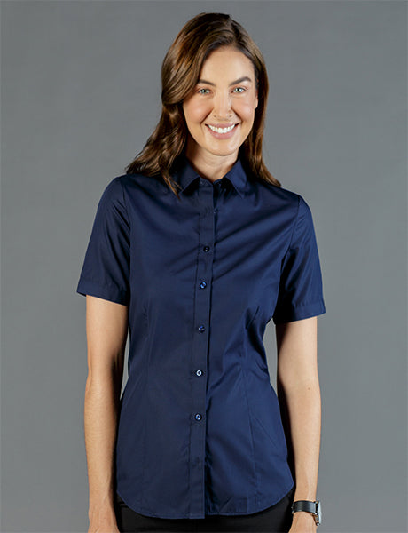 Gloweave Womens Premium Poplin Short Sleeve Shirt (1520WS)